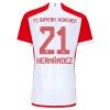 Original Trikotsatz FC Bayern München Lucas Hernandez 21 Heimtrikot 2023-24 Für Kinder